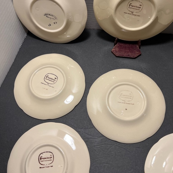 8 Franciscan ware apple pattern vintage bread plates - Picture 5 of 8